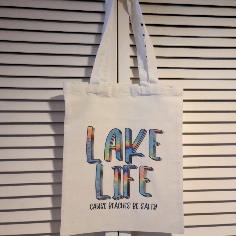 Lake Life - Canvas Tote Shoulder Bag